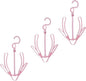 3Pcs Shoe Drying Rack Hooks Plastic Shoes Organizer Hanging Slipper Drying Racks for Home Balcony Storage Random Color Random Color