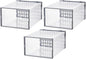 OSALADI Shoe Storage Boxes with Dustproof and Moisture-resistant Design Gray Plastic Shoe Organizer 34x15.5x24cm 3pcs for Home Closet