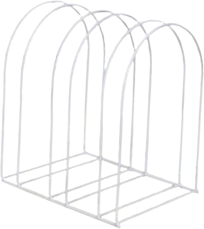 Yajuyi Tabletop Hat Holder Knitted Hat Storage Rack Stylish Multi Grid Decoration Metal Swim Cap Hanger Hat Display Stand for Home, White