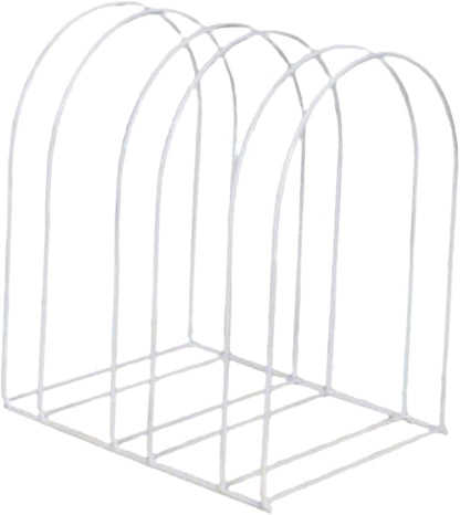 Yajuyi Tabletop Hat Holder Knitted Hat Storage Rack Stylish Multi Grid Decoration Metal Swim Cap Hanger Hat Display Stand for Home, White