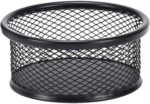 Black Metal Mesh Desk Organizer - Multi-Purpose Clip Holder for Office and School Supplies, Paperclip/Binder Clip Dispenser with Non-Slip Base (Home Office, Classroom, Study Desk Accessories) by Unknown