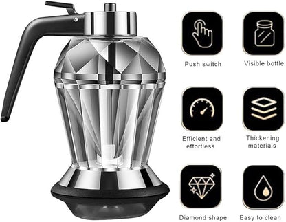Glass Honey Dispenser - BPAFree Kitchen Tool with 200ML Capacity, Gravity Feeding System, Multifunctional Syrup Dispenser for Honey, Oil, and Seasoning (#1) (#1)