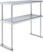 36" x 14" NSF Stainless Steel Double Overshelf | 18-Gauge Heavy-Duty | Includes Brackets