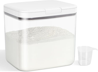TBMAXS Versatile Storage Container Bin with Pop-up Lid & Scoop, Rice Flour Container Dog Cat Food Storage Container, Laundry Room Organization Household Essentials Kitchen Pantry Organizers