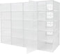 20 Pack Shoe Storage Boxes, Plastic Stackable Foldable Shoe Boxes with Clear Front Opening Door for Sneakers Flats Slippers Sandals Casual Shoes, Space Saving, 13.58*9.06*5.51in (White)