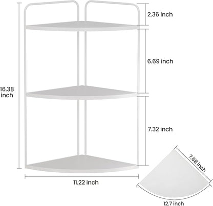 Forest Angle Bathroom Counter Organizer,Countertop Organizer,Vanity Organizers,Bathroom Storage,Bathroom Sink Caddy,Counter Shelf,Corner Counter,Corner Shelves(White)