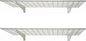 Hyloft 00967 2-Pack Heavy Duty Steel Garage Shelving, 45”x 15” Wall Mounted Shelve,Max Shelf Load 200 Pounds, White Powder Coated