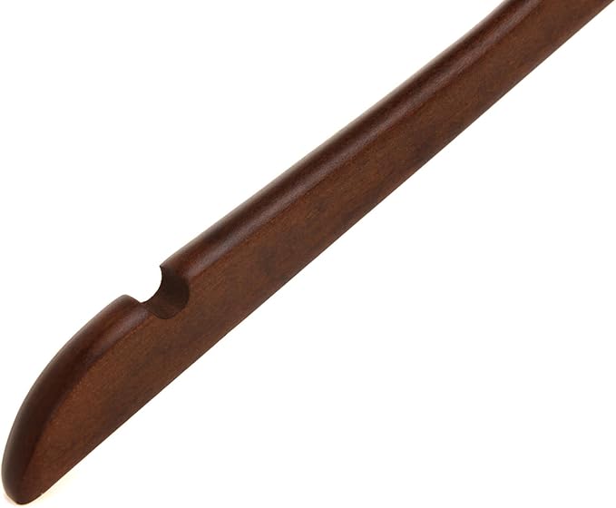 Quality Semi Curved Wooden Suit Hangers, 80-Pack Smooth Finish Solid Wood Coat Hanger with Swivel Hook, Jacket, Pant, Dress Clothes Hangers (Walnut - Gold Hook, 80)