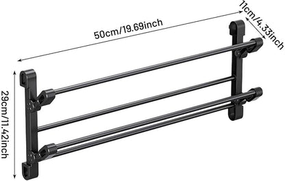 Wall Mounted Shoe Rack - Foldable Wall Mount Shoe Holder for Organizer and Storage, Sticky No Drill Shoes Organization Shelf on The Wall for RV Bathroom Camper Garage Entryway