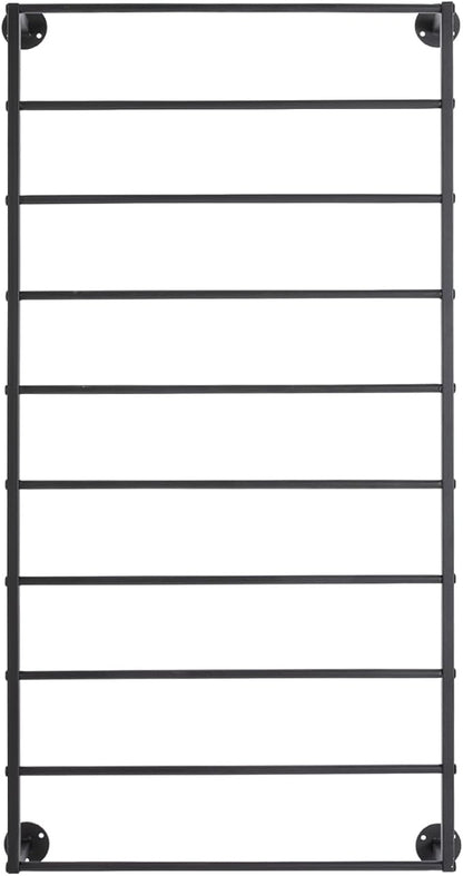 Wall Mounted Scarf Rack 10 Tier Scarf Display Stand Black Metal Scarf Holder Organizer Rack Commercial Clothing Store Wall Mounted Ribbon Storage Rack for Towel Scarf Ribbon