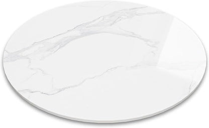 31.5" Lazy Susan Turntable – 360° Sinteredstone Silent Anti-Slip Turntable, Table Top Centerpiece for Kitchen, Pantry, Spice Rack, Refrigerator & Dining Table, White