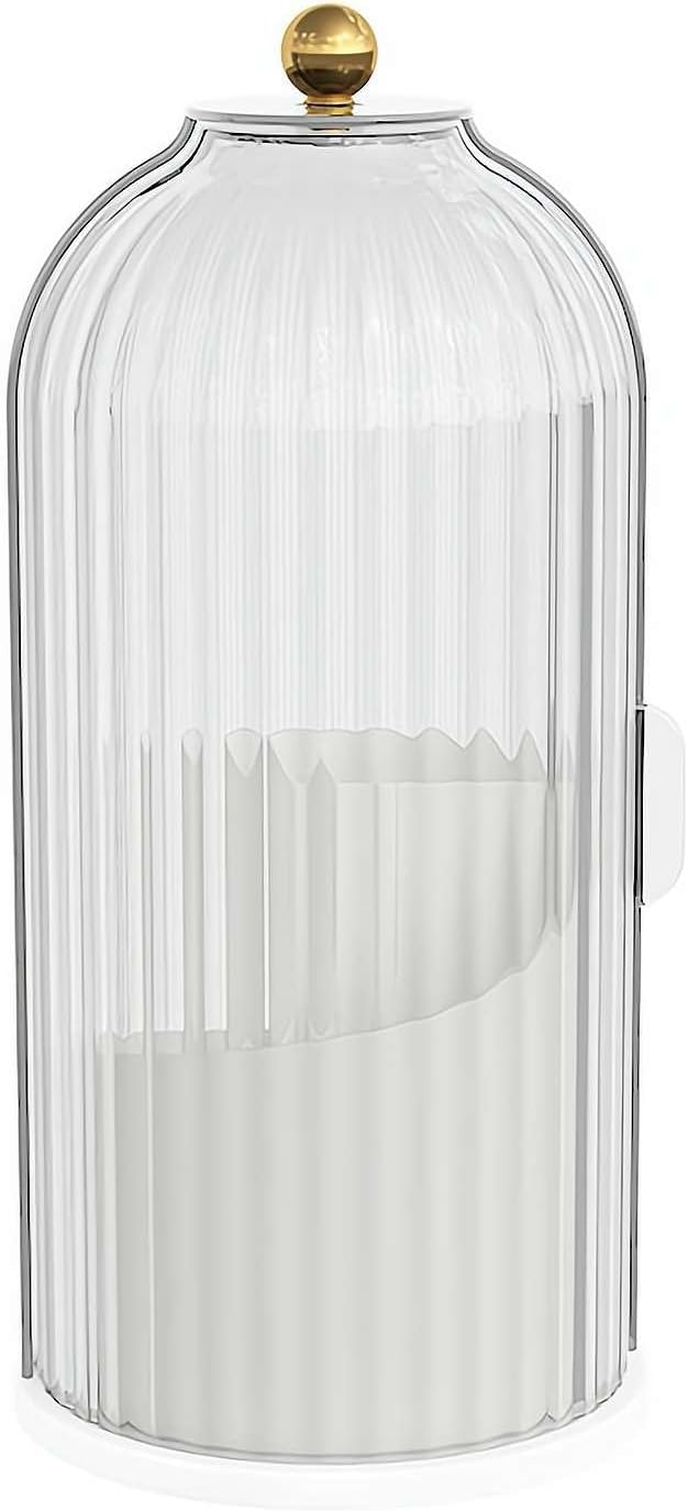 Concealed Toothbrush Holder,Toothbrush Holders with Sliding Lid, Rotating 3 Slots Bathroom Organizer Countertop,Waterproof Dustproof Beauty Brushes Storage,Cosmetics Display Case for Vanity Bathroom