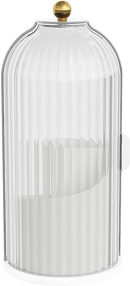 Concealed Toothbrush Holder,Toothbrush Holders with Sliding Lid, Rotating 3 Slots Bathroom Organizer Countertop,Waterproof Dustproof Beauty Brushes Storage,Cosmetics Display Case for Vanity Bathroom