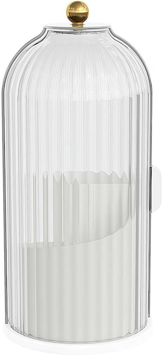 Concealed Toothbrush Holder,Toothbrush Holders with Sliding Lid, Rotating 3 Slots Bathroom Organizer Countertop,Waterproof Dustproof Beauty Brushes Storage,Cosmetics Display Case for Vanity Bathroom