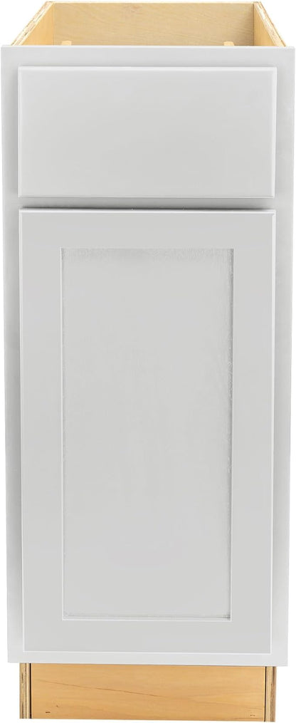 Quicklock RTA (Ready-to-Assemble) | Base Kitchen Cabinets - Shaker Style | Made in America (Pure White, 15" Wx34.5 Hx24 D Base)