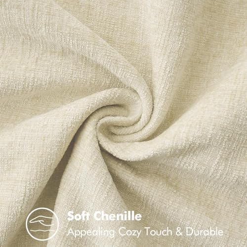 MIULEE Decorative Lumbar Throw Pillow Covers 12x20 Inch Cream White 2 Pack - Image 3