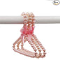 DELIFUR 5 Pack Pet Clothes Hanger Faux Pearl Bow Clothes Hangers for Dogs Cats Kids (Pink)