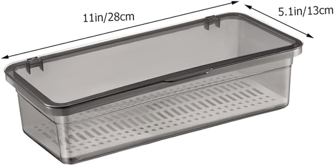 Chopsticks Storage Box with Draining Plate 6-Pack Kitchen Organizer Visible Utensil Holder for Chopsticks Spoons Forks Silverware Home Supply