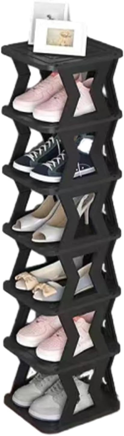 Narrow Shoe Rack for Narrow Space,Foldable Shoe Rack,Shoe Racks Storage,Shoe Rack Tall,Vertical Shoe Rack,Small Shoe Rack for Narrow Space Black,Shoe Shelf,Removable Shoe Organizer(103cm/40.55inch)