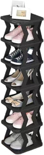 Narrow Shoe Rack for Narrow Space,Foldable Shoe Rack,Shoe Racks Storage,Shoe Rack Tall,Vertical Shoe Rack,Small Shoe Rack for Narrow Space Black,Shoe Shelf,Removable Shoe Organizer(103cm/40.55inch)