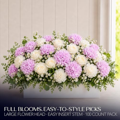 Royal Imports Carnation Artificial Flowers for Weddings – Light Pink 100pk - Image 4