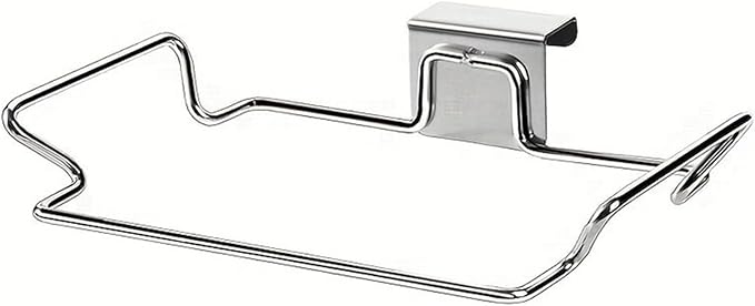 Practical Iron Kitchen Trash Rack for Cabinet Door Space Saving Garbage Bag Organizers Holder for Efficient Cooking