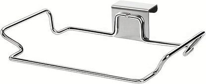 Kitchen Cabinet Door Mounted Trash Bag Holder Functional Iron Garbage Storage for Easy Waste Management
