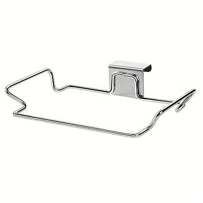Iron Cabinet Door Trash Bag Holder Versatile Kitchen Trash Bag Storage Rack for Efficient Waste Management Bathroom Vanity Garbage