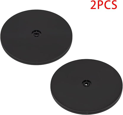 2 Pcs Black 7 inch Acrylic Lazy Susan Rotating Turntable Organizer Bearings - Round Swivel Plate for Spice Rack, Table, Cake, Kitchen Pantry