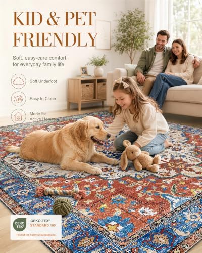 OLANLY 2'6"x14' Washable Runner Rug, Non Slip Carpet for Hallway Kitchen - Image 5