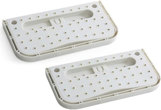 Cyrank Wall Mounted Shoes Rack, 2Pcs Hanging Plastic Shoe Rack Folding Plastic Shoes Holder Storage Organizer Door Shoe Hangers Shoe Storage(White)