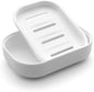 Plastic Soap Dish, Container, Keeps Soap Dry,Easy Cleaning,Drain,White