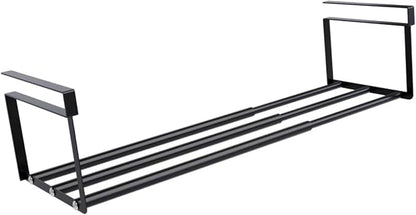 Under Shelf Rack for Partitioning Carbon Steel Hanging in Kitchen and, Black