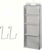 Clear Hanging Stuffed Animal Storage, Over The Door Organizer with 4 Large Pockets for Toys Shoes (Grey)