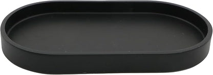Elegant Resin 9x5 Guest Tray for Home Decor, Versatile for Kitchen, Bathroom, or Vanity, Decorative Tray for Organizing Accessories, Matte Black