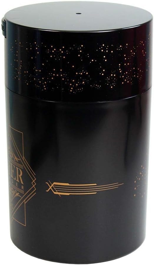Coffeevac 1LB – Patented Airtight Container | Multi-use Vacuum Container Works as Smell Proof Containers for Ground Coffee and Coffee Bean Containers. Black with Gold Logo