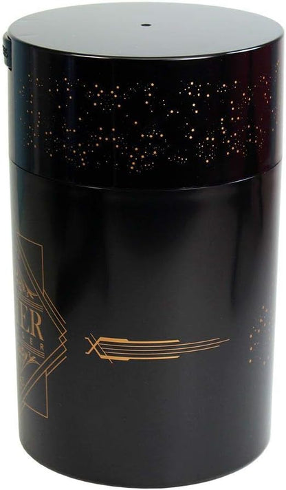 Coffeevac 1LB – Patented Airtight Container | Multi-use Vacuum Container Works as Smell Proof Containers for Ground Coffee and Coffee Bean Containers. Black with Gold Logo