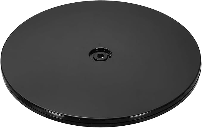 uxcell 1Pack Acrylic Lazy Susan Turntable, 9" Spinner Lazy Susan Turntable Organizer, Acrylic Ball Bearing Rotating Tray for Pantry Spice Rack Decorating, Black