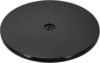 uxcell 1Pack Acrylic Lazy Susan Turntable, 9" Spinner Lazy Susan Turntable Organizer, Acrylic Ball Bearing Rotating Tray for Pantry Spice Rack Decorating, Black