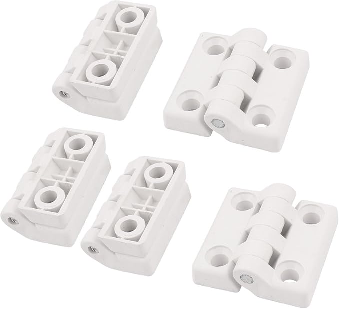Aexit 5 Pcs Clothes Hangers White 47x47mm Plastic Replacing Foldable Flap Hinge Children's Clothes Hangers for Furniture