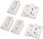 Aexit 5 Pcs Clothes Hangers White 47x47mm Plastic Replacing Foldable Flap Hinge Children's Clothes Hangers for Furniture