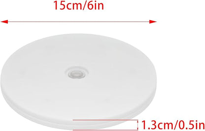 2 Pcs White 6 inch Acrylic Lazy Susan Rotating Turntable Organizer Bearings - Round Swivel Plate for Spice Rack, Table, Cake, Kitchen Pantry
