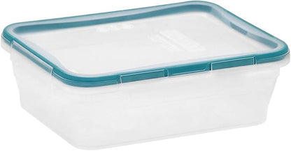 Snapware Plastic Total Solution 3-Pack (8.5-Cup) Food Storage Containers Set, Leakproof & Airtight Plastic Locking Lids Rectangular Containers, BPA-Free Lids, Microwave Dishwasher Freezer Safe