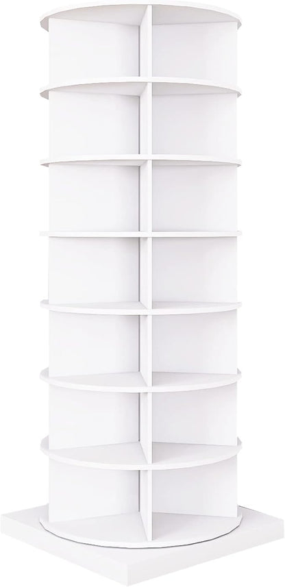 Rotating Shoe Rack Tower, 7-Tier Spinning Shoe Rack, Free Standing 360° Revolving Shoe Organizer Rotating Vertical Shoe Rack Can Hold 28 Pairs of Shoes for Entryway Living Room Hallway