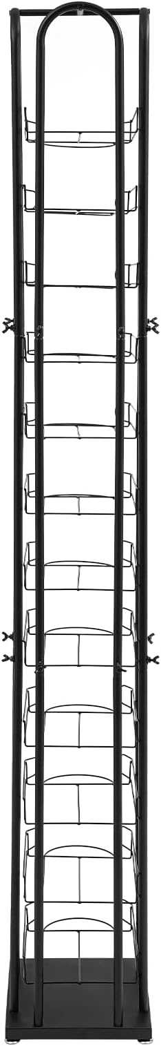 Hat Display Rack,12 Tier Metal Hat Rack Tower with 4 Adjustable Feet, Retail Hat Rack,Display Storage Vertically,Freestanding Hat Display Stand for Homes, Stores, Gift Storesto Place Various Of Hats