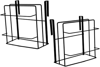 2Pcs Cabinet Organizer Set Over Door Storage Rack with Double Hooks for Towel and Cutting Board Stylish and Space Saving for Spaces for Kitchen Organization