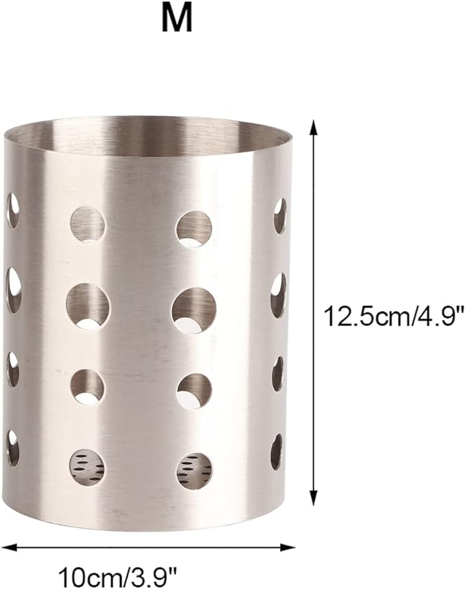 Cutlery Rack, 304 Stainless Steel Utensil Holder Sturdy Drainer Basket Utility Utensil Drying Rack Drying Rack for Countertop M