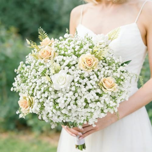 Babys Breath Artificial Flowers 50 PCS White Artificial Baby Breath Flowers - Image 5