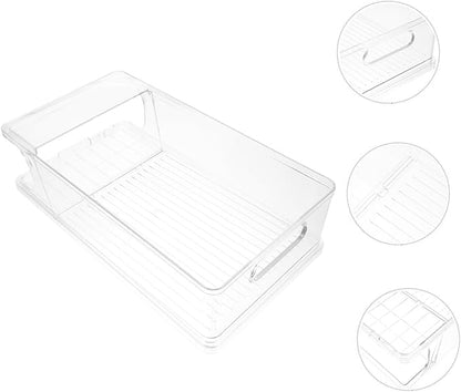 Cabilock 2pcs Plastic Can Dispensers for Refrigerator Auto Beverage Organizers Efficient Drink Holders Space-Saving Design for Soda and Water Bottles Storage