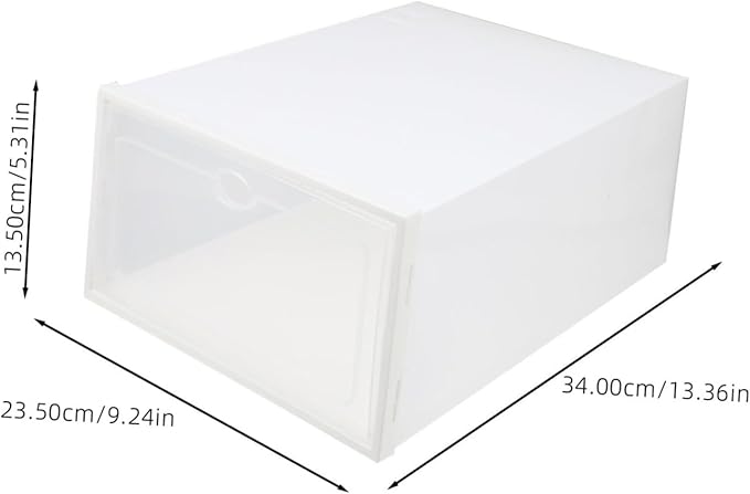 4pcs Sturdy Transparent Plastic Shoe Storage Box Multifunctional Household Organizer Stackable Design for Efficient Shoe Space Management